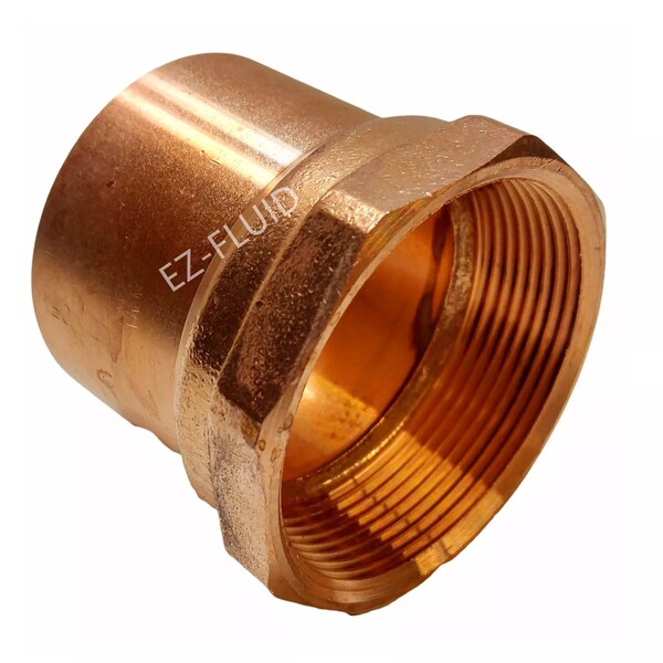 Ez-Fluid 1 1/2 C x FIP ADAPTER DWV COPPER WROT EZDF01 - main